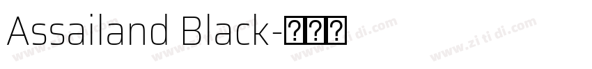 Assailand Black字体转换